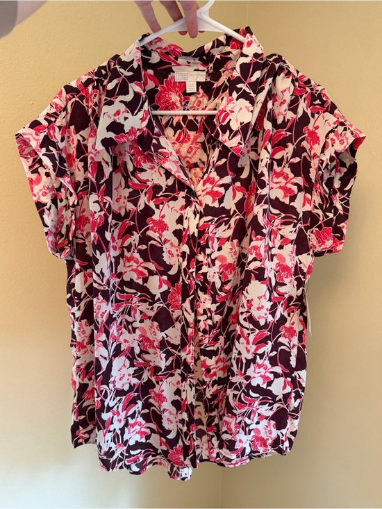 Nordstrom Tops - Nordstrom Rack Pink Burgundy Floral Top